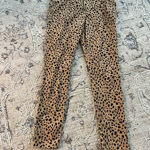 crown & ivy Leopard Print Skinny Pants - Brown and Black